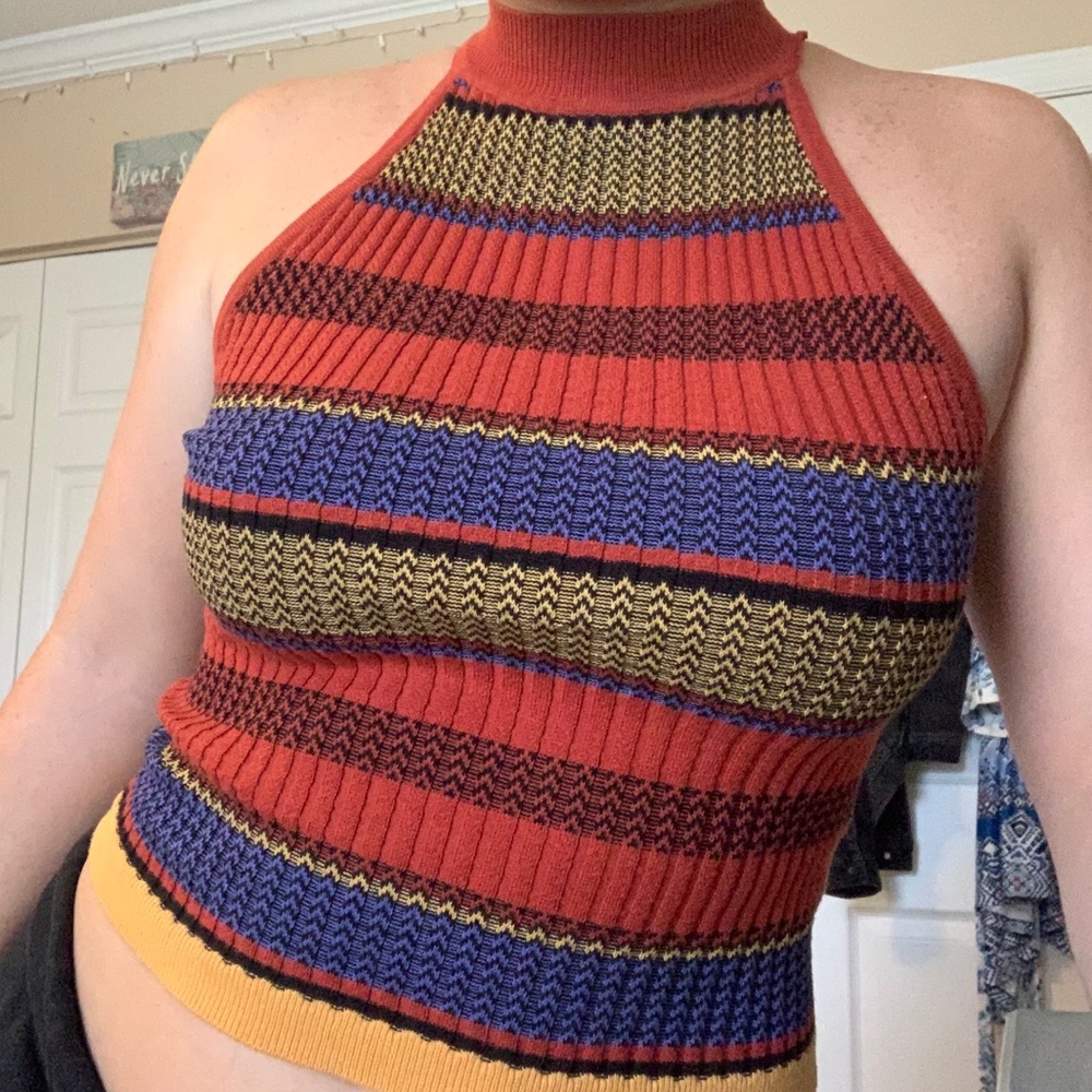 High Neck Cropped Tank Top